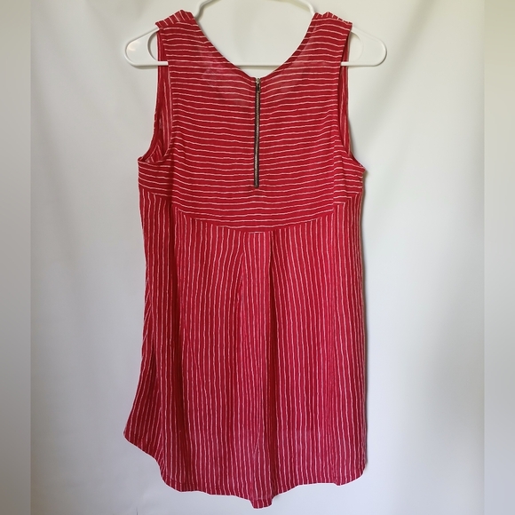 Work Shop Womens Tank Top Size L Color Red & White Stripes - Picture 2 of 9